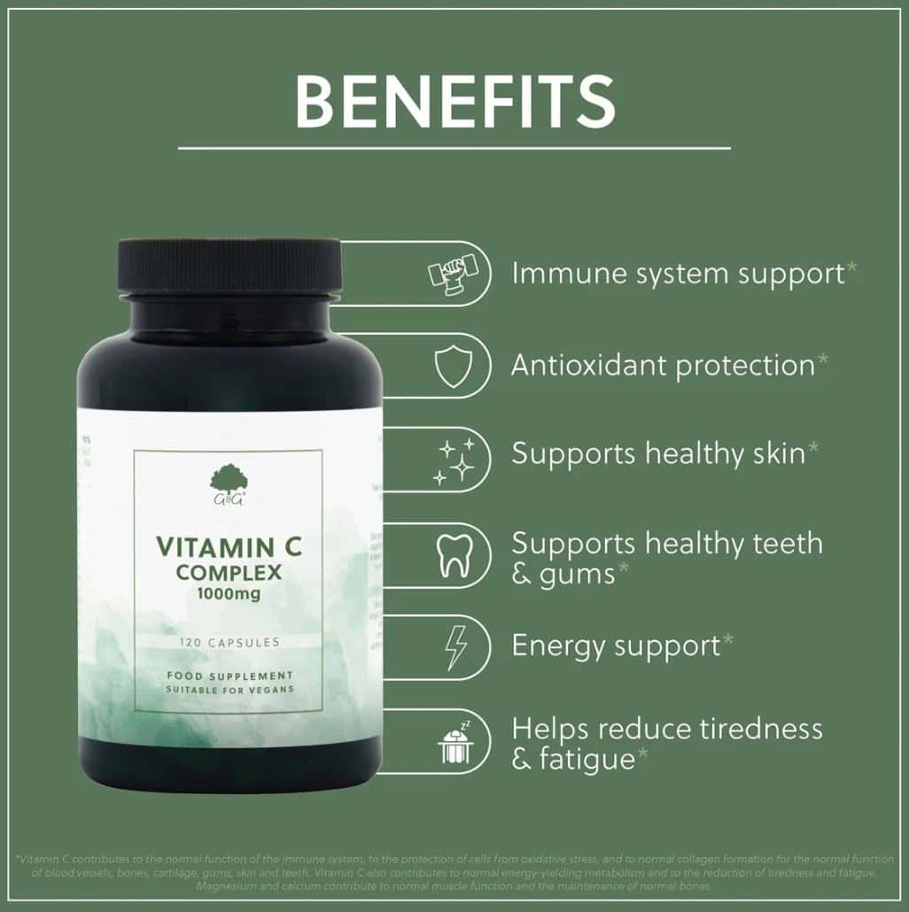 Vitamina C 1000mg me Rosehip & Acerola – 120 Kapsula - Image 3